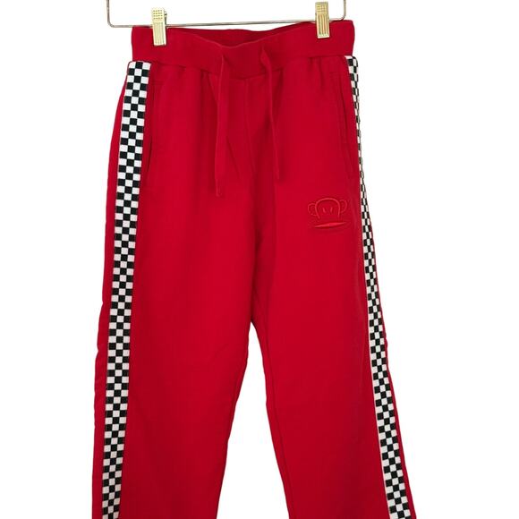 Paul Frank Y2K Red Checkered Sides Boyfriend Midrise Sweatpants Loungewear - Picture 5 of 8